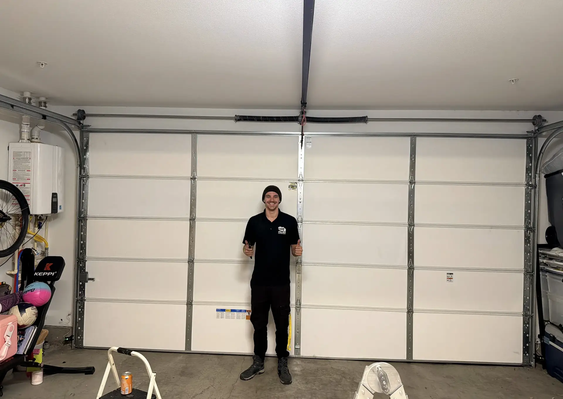 Completed garage door installation by Palms Garage Doors